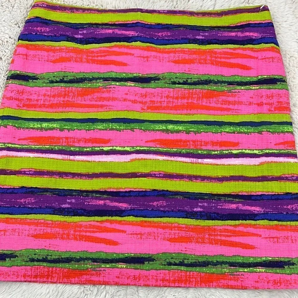 Premise size 8 bold bright color striped skirt